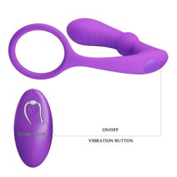 Warren Remote-Controlled Vibrating and Pulsating Anal Plug and Penis Ring