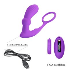 Warren Remote-Controlled Vibrating and Pulsating Anal Plug and Penis Ring