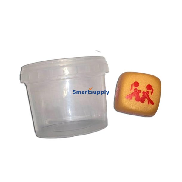 White Position Dice in a Plastic Jar for Girls