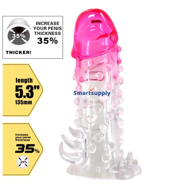 Wildford Penis Sleeve Pink and Clear