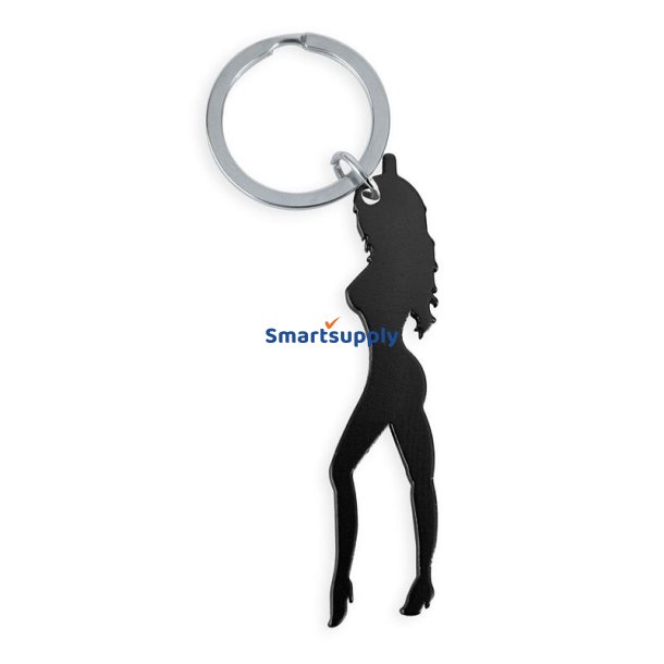 Women's Keychain with Opener Black