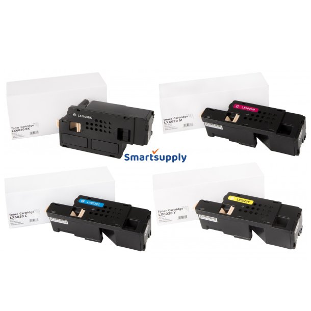 Xerox 6020/6022/WC6025/WC6027 toner 4 stk kompatibel multipakke