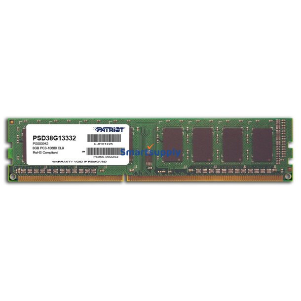 Patriot Memory 8GB PC3-10600 hukommelsesmodul 1 x 8 GB DDR3 1333 Mhz