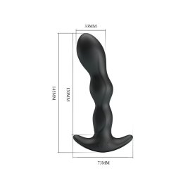 Yale Butt Plug with Vibration Black