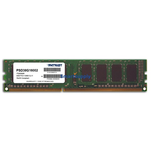 Patriot Memory DDR3 8GB PC3-12800 (1600MHz) DIMM hukommelsesmodul 1 x 8 GB