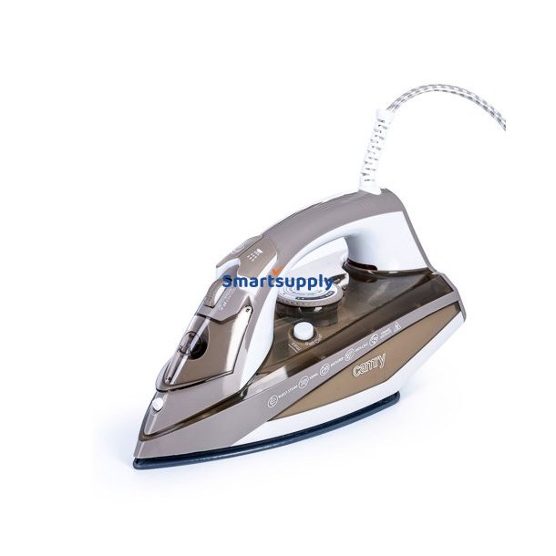 Camry Cr 5018 Dampstrygejern Keramisk Ultra Glide Brun, Gr, Hvid