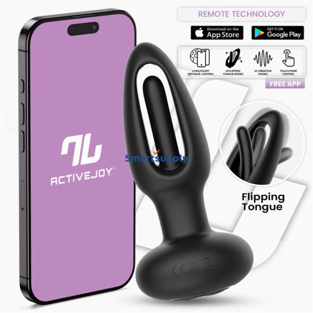 Zack Anal Plug with Flipping Tongue and Vibration with App